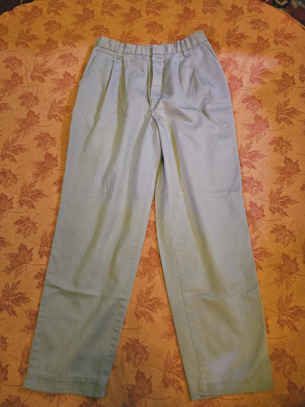 Vintage Olive Green Pleated Women's Slacks